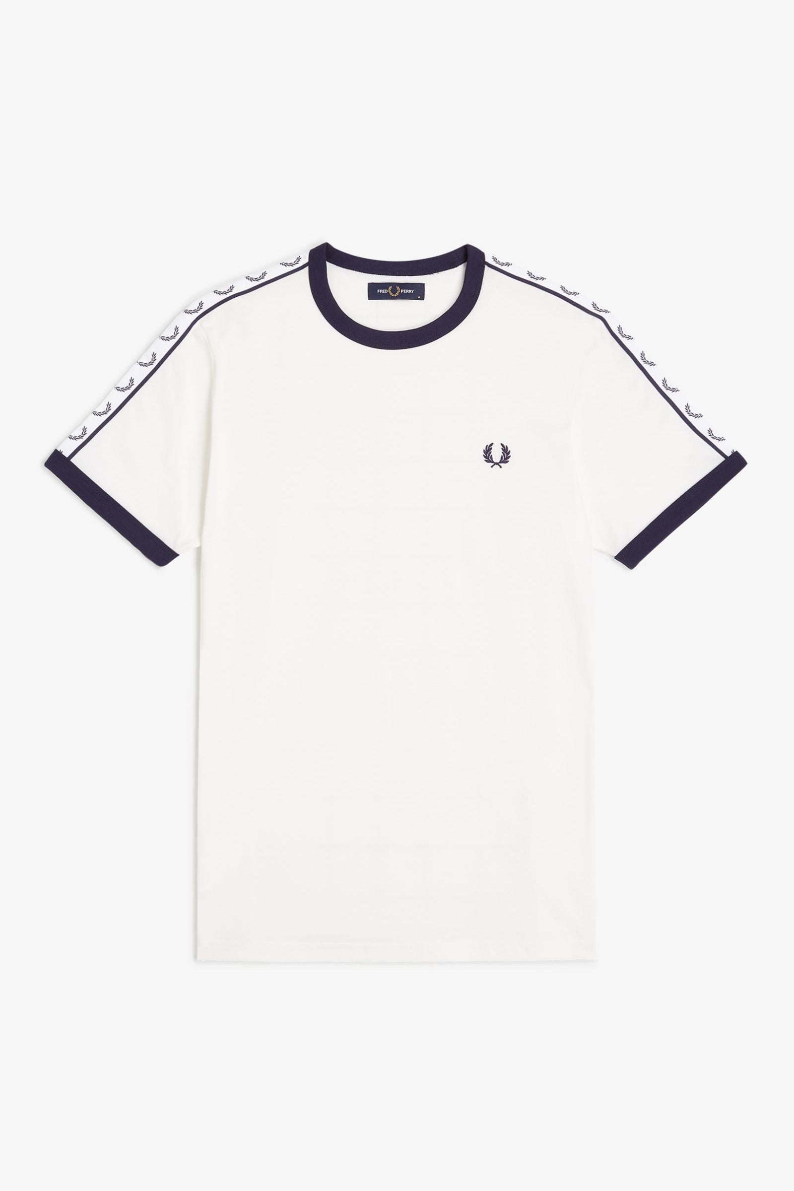 T-Shirt manica corta con fettuccia M4620 129 FRED PERRY Snow white 