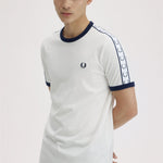 T-Shirt manica corta con fettuccia M4620 129 FRED PERRY Snow white 