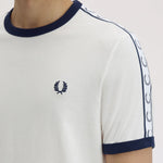 T-Shirt manica corta con fettuccia M4620 129 FRED PERRY Snow white 