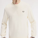 Felpa girocollo M7535 84A FRED PERRY Ecru/oxbld/grsrts 