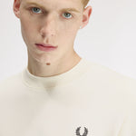 Felpa girocollo M7535 84A FRED PERRY Ecru/oxbld/grsrts 