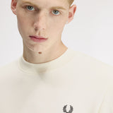 Felpa girocollo M7535 84A FRED PERRY Ecru/oxbld/grsrts 