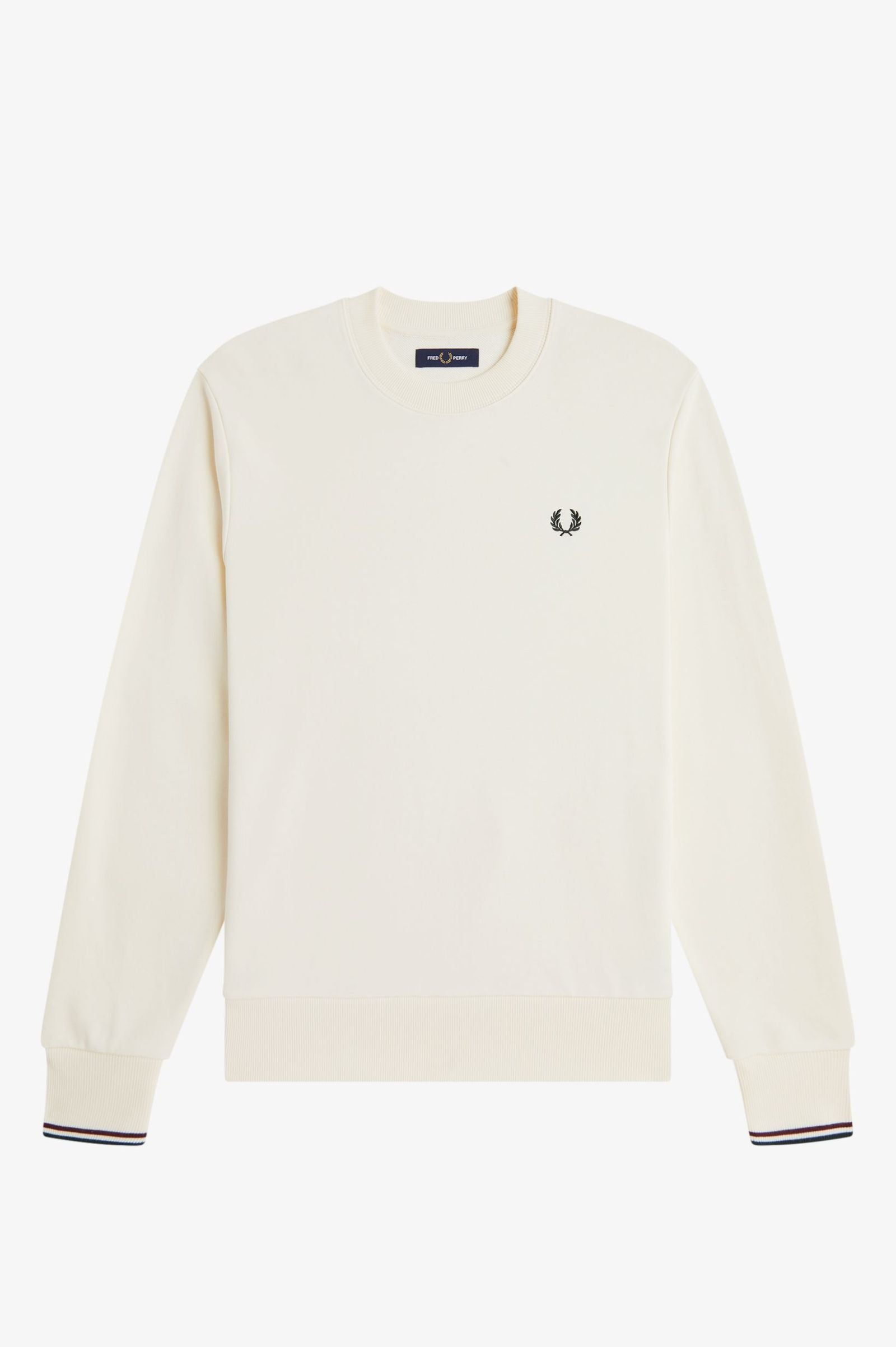 Felpa girocollo M7535 84A FRED PERRY Ecru/oxbld/grsrts 