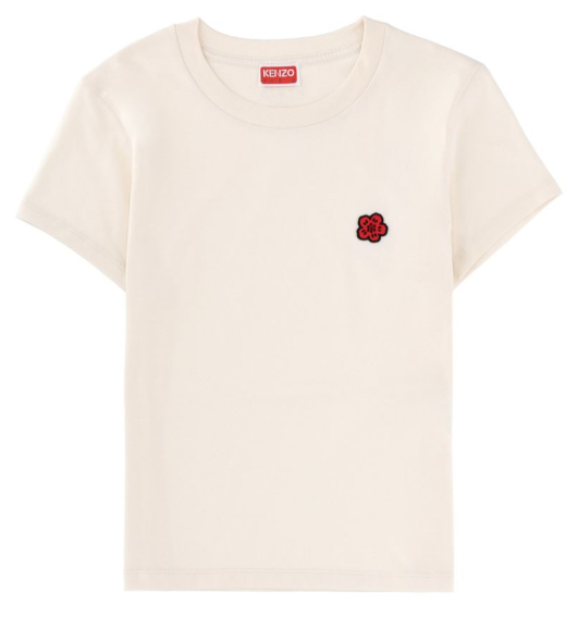 T-Shirt in cotone con ricamo FG52TS2064SO 03 KENZO Ecru 