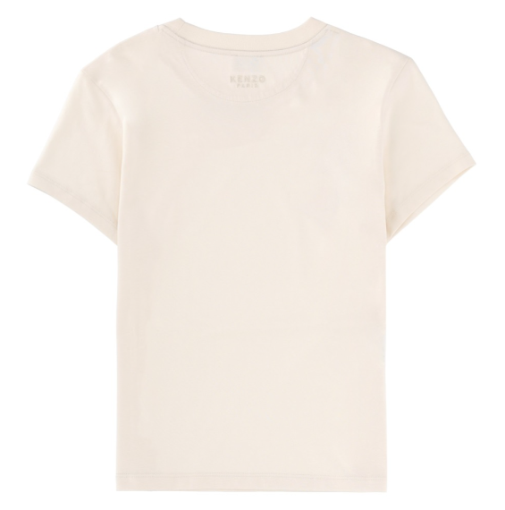 T-Shirt in cotone con ricamo FG52TS2064SO 03 KENZO Ecru 