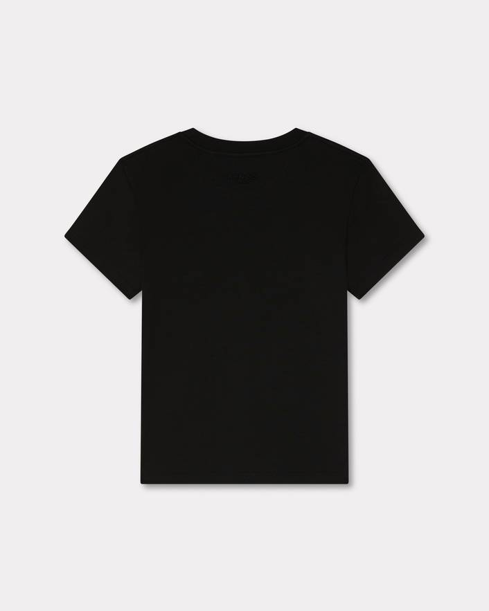 T-Shirt in cotone ricamata FG52TS2164SO 99J KENZO Black 
