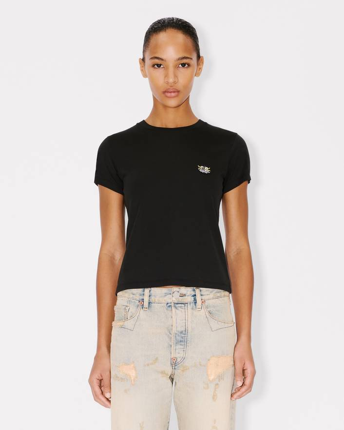 T-Shirt in cotone ricamata FG52TS2164SO 99J KENZO Black 