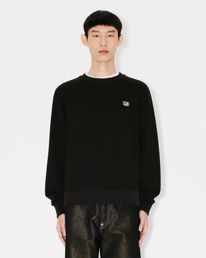 Felpa in cotone con ricamo FG55SW2054MJ 99J KENZO Black 