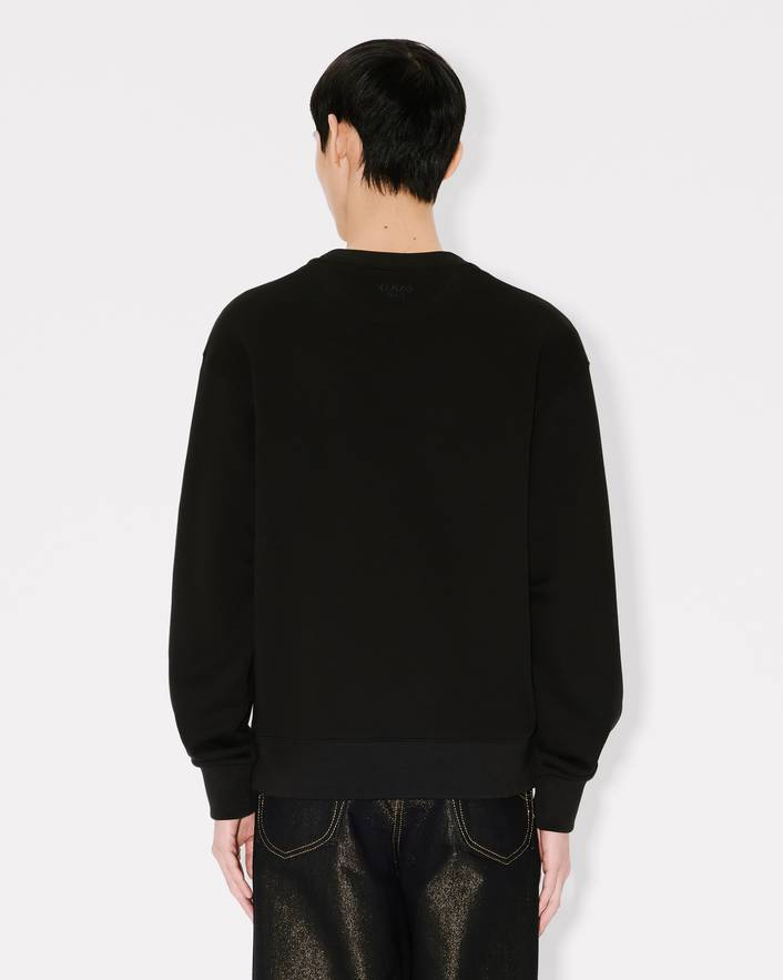 Felpa in cotone con ricamo FG55SW2054MJ 99J KENZO Black 