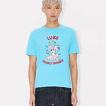 T-Shirt in cotone FG55TS1024SK 68 KENZO Turquoise 