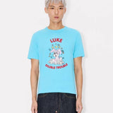 T-Shirt in cotone FG55TS1024SK 68 KENZO Turquoise 