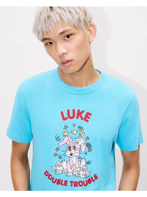 T-Shirt in cotone FG55TS1024SK 68 KENZO Turquoise 
