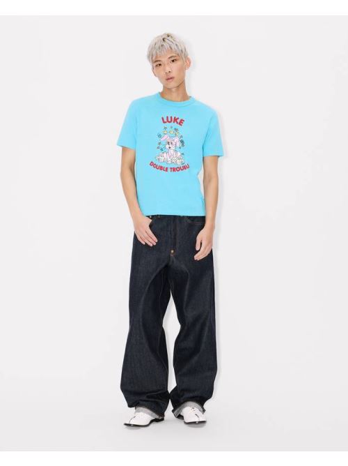 T-Shirt in cotone FG55TS1024SK 68 KENZO Turquoise 