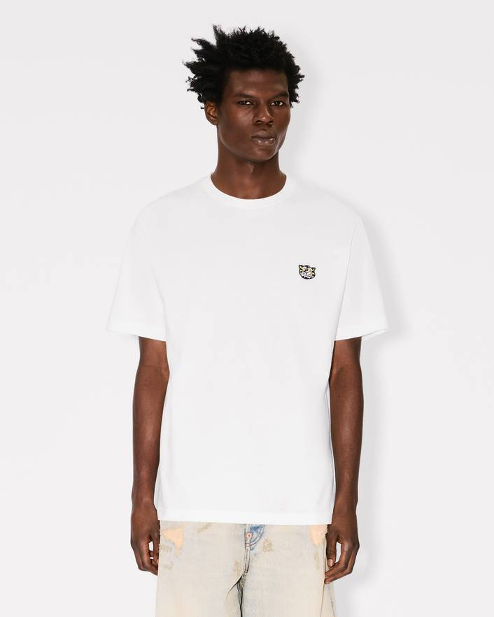 T-Shirt in cotone con ricamo FG55TS2054SG 02 KENZO Off white 