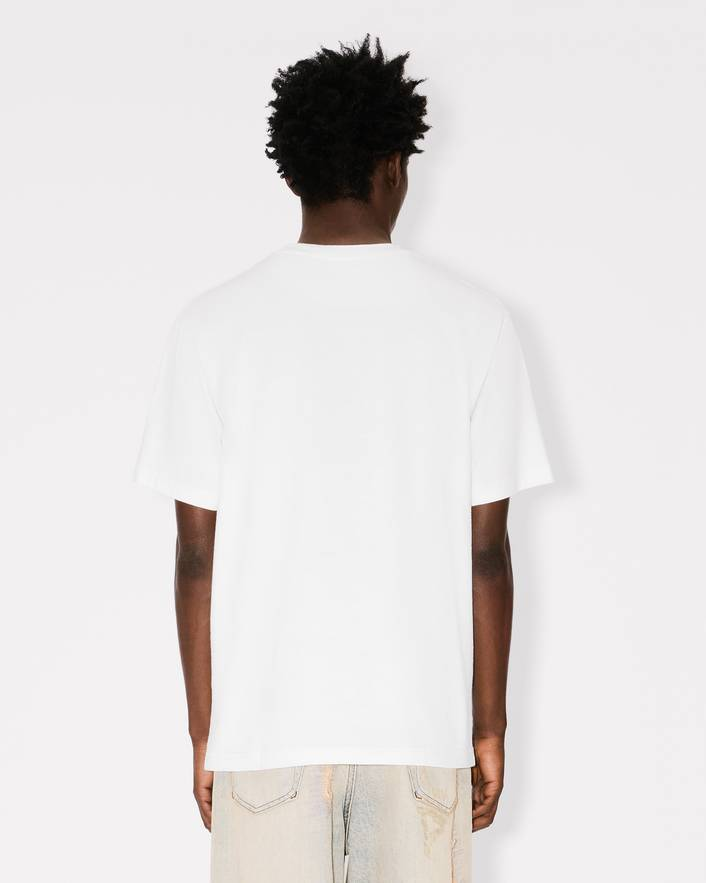 T-Shirt in cotone con ricamo FG55TS2054SG 02 KENZO Off white 