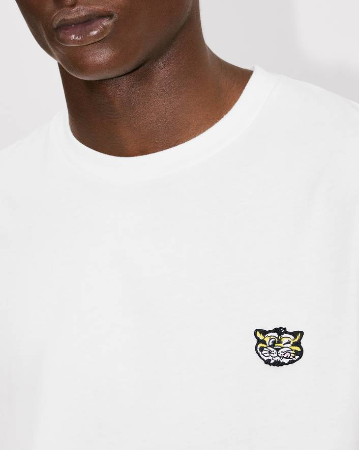 T-Shirt in cotone con ricamo FG55TS2054SG 02 KENZO Off white 