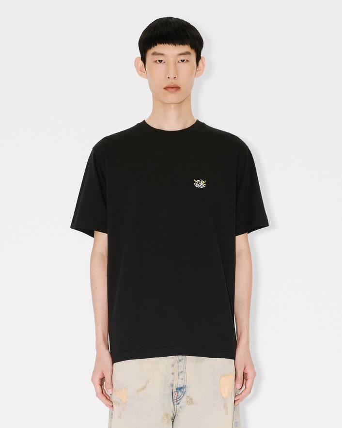 T-Shirt in cotone con ricamo FG55TS2054SG 99J KENZO Black 