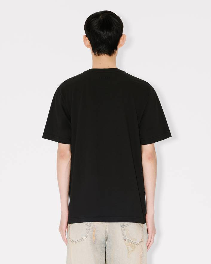 T-Shirt in cotone con ricamo FG55TS2054SG 99J KENZO Black 