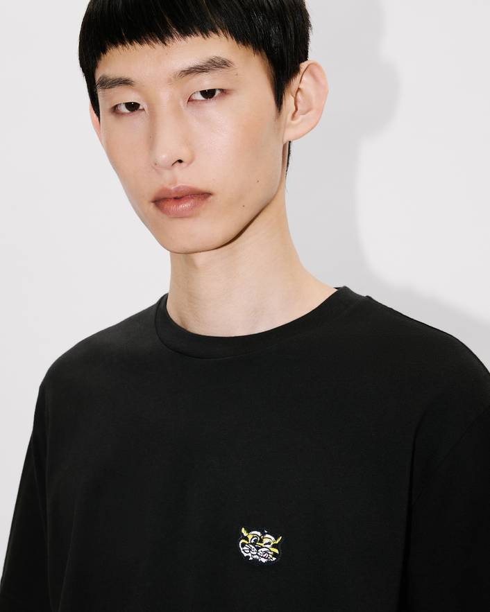 T-Shirt in cotone con ricamo FG55TS2054SG 99J KENZO Black 