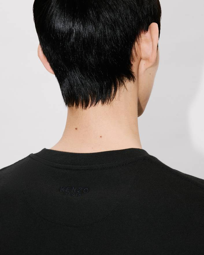 T-Shirt in cotone con ricamo FG55TS2054SG 99J KENZO Black 