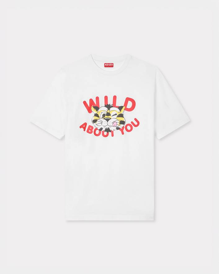 T-Shirt in cotone FG55TS2064SG 02 KENZO Off white 