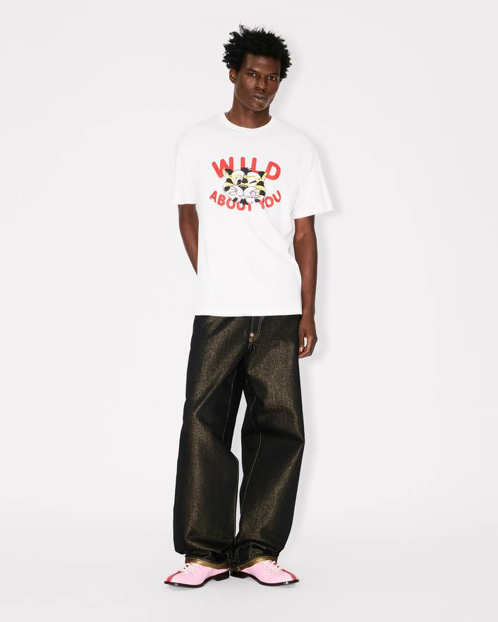 T-Shirt in cotone FG55TS2064SG 02 KENZO Off white 