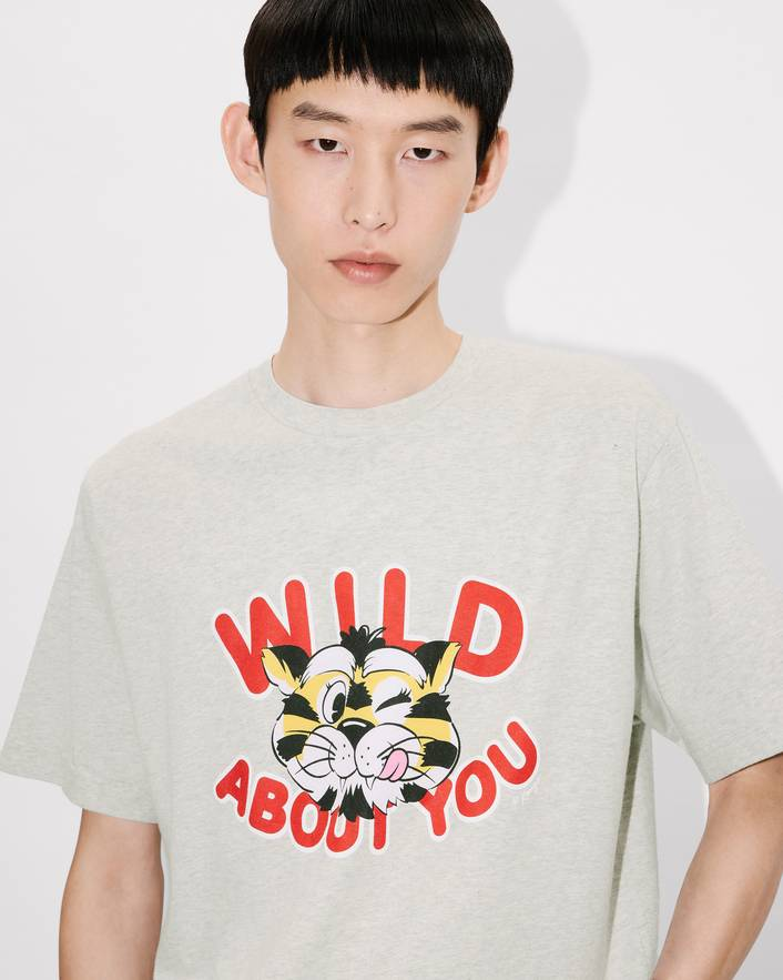 T-Shirt in cotone FG55TS2064SG 93 KENZO Pale grey 