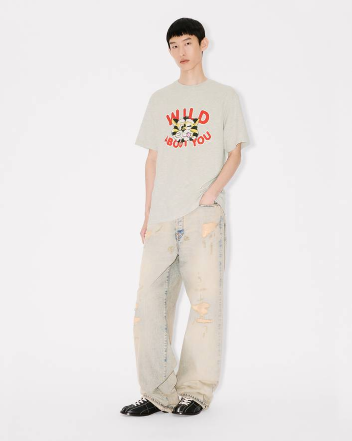 T-Shirt in cotone FG55TS2064SG 93 KENZO Pale grey 