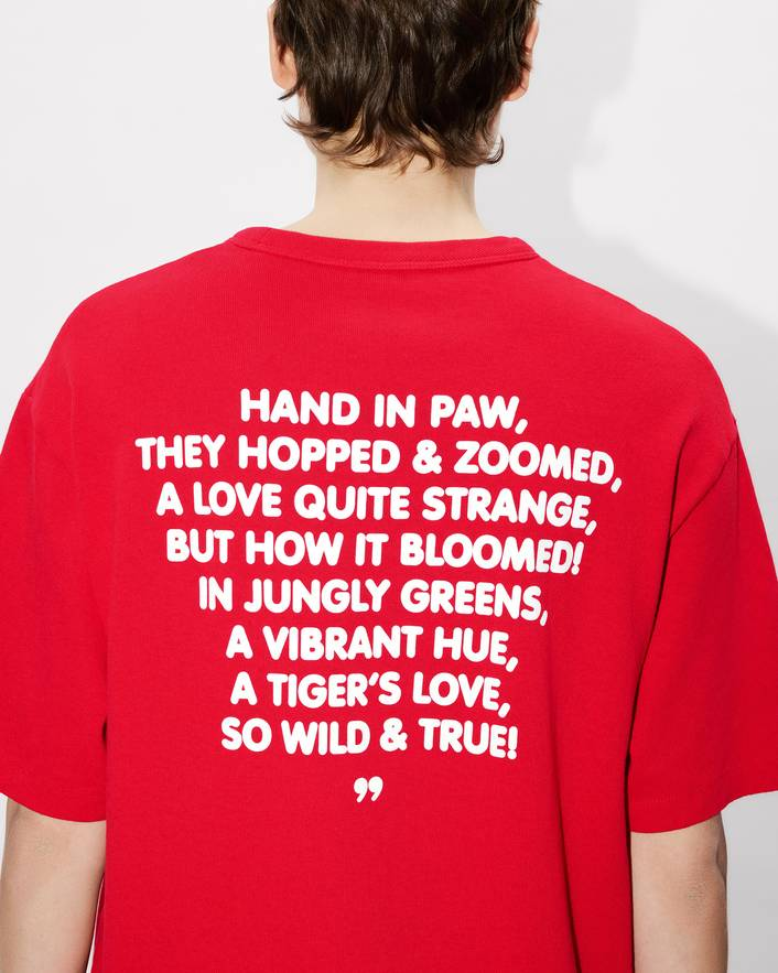 T-Shirt unisex in cotone FG55TS2124SK 22 KENZO Cherry 