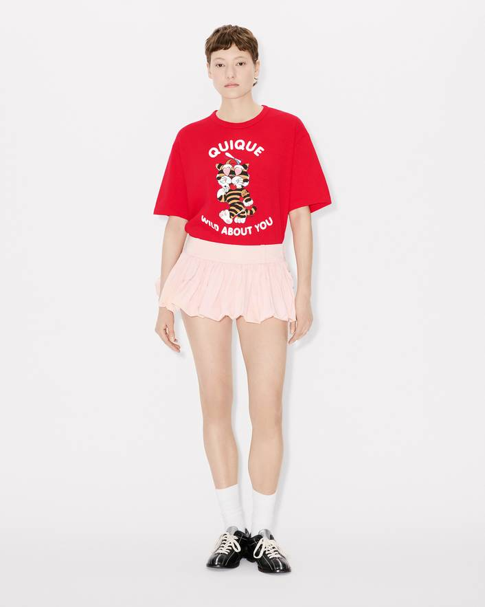 T-Shirt unisex in cotone FG55TS2124SK 22 KENZO Cherry 