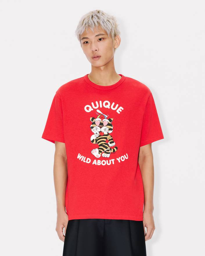 T-Shirt unisex in cotone FG55TS2124SK 22 KENZO Cherry 