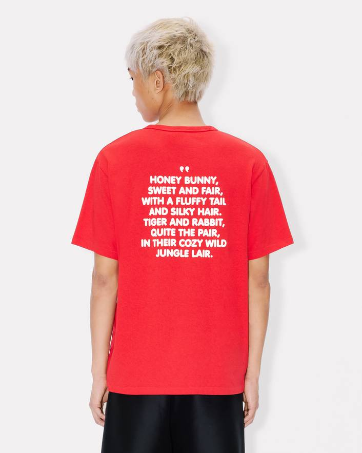 T-Shirt unisex in cotone FG55TS2124SK 22 KENZO Cherry 