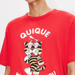 T-Shirt unisex in cotone FG55TS2124SK 22 KENZO Cherry 