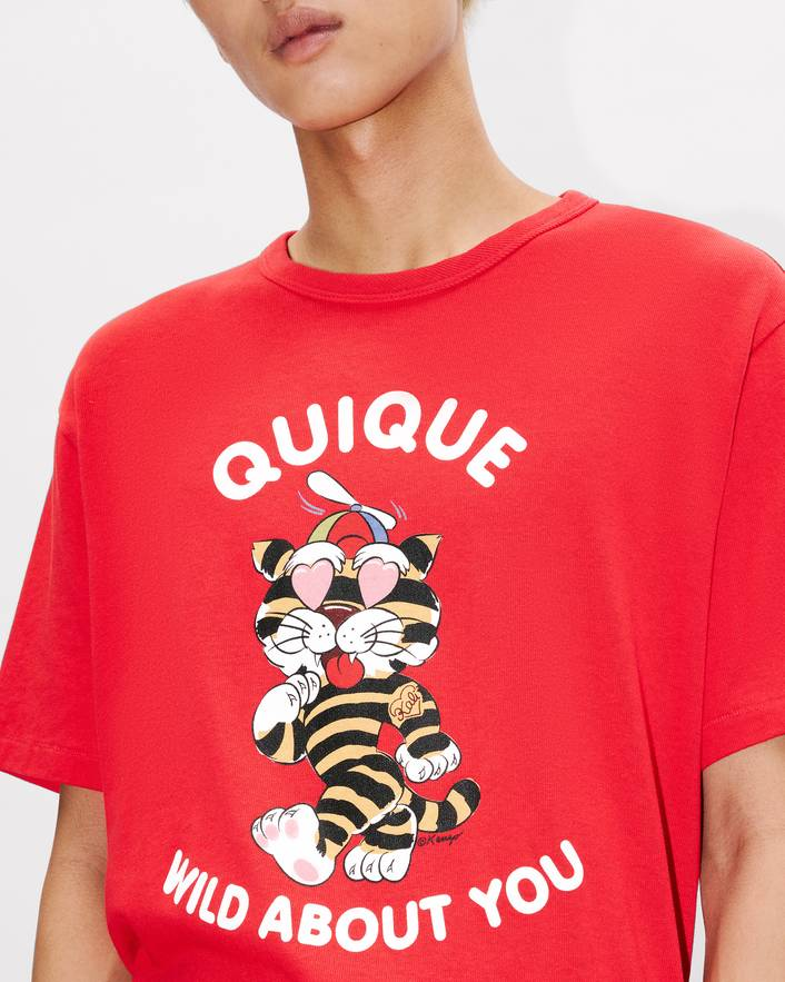 T-Shirt unisex in cotone FG55TS2124SK 22 KENZO Cherry 