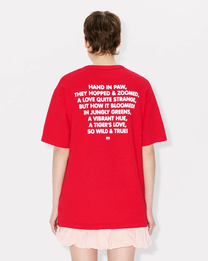 T-Shirt unisex in cotone FG55TS2124SK 22 KENZO Cherry 
