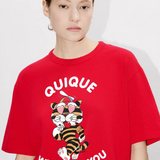 T-Shirt unisex in cotone FG55TS2124SK 22 KENZO Cherry 