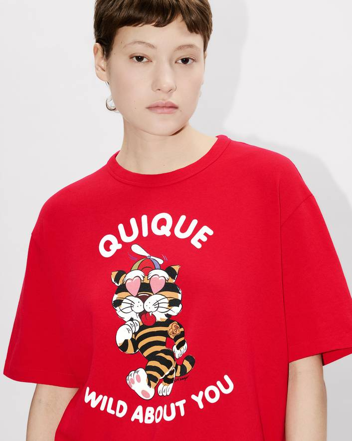T-Shirt unisex in cotone FG55TS2124SK 22 KENZO Cherry 