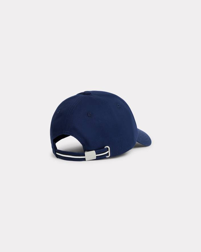 Cappellino ricamato in cotone FG58AC421F41 76 KENZO Navy blue 