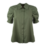 Camicia manica corta 2616111032600 069 MAX MARA STUDIO Verde militare 