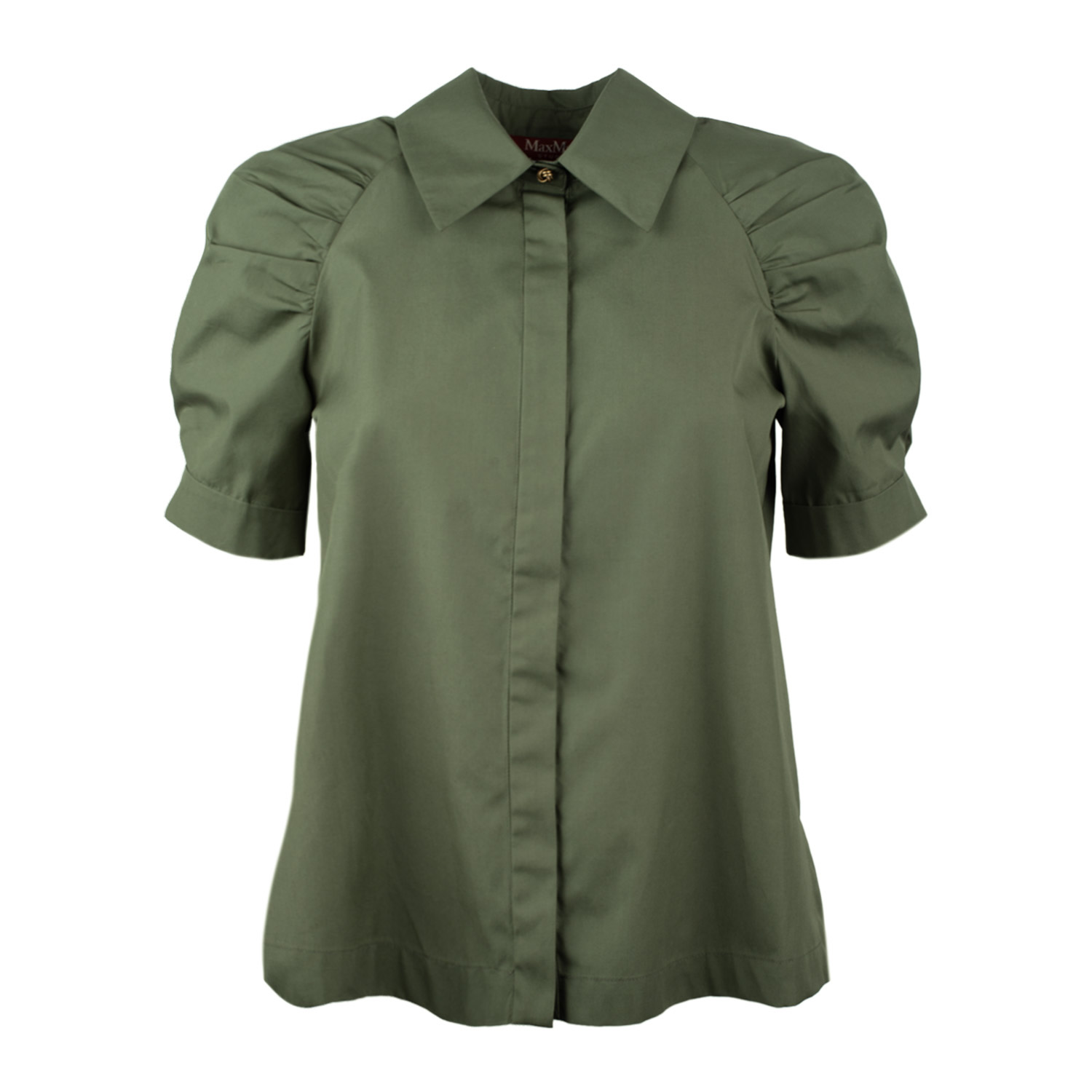Camicia manica corta 2616111032600 069 MAX MARA STUDIO Verde militare 