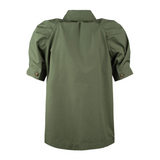 Camicia manica corta 2616111032600 069 MAX MARA STUDIO Verde militare 