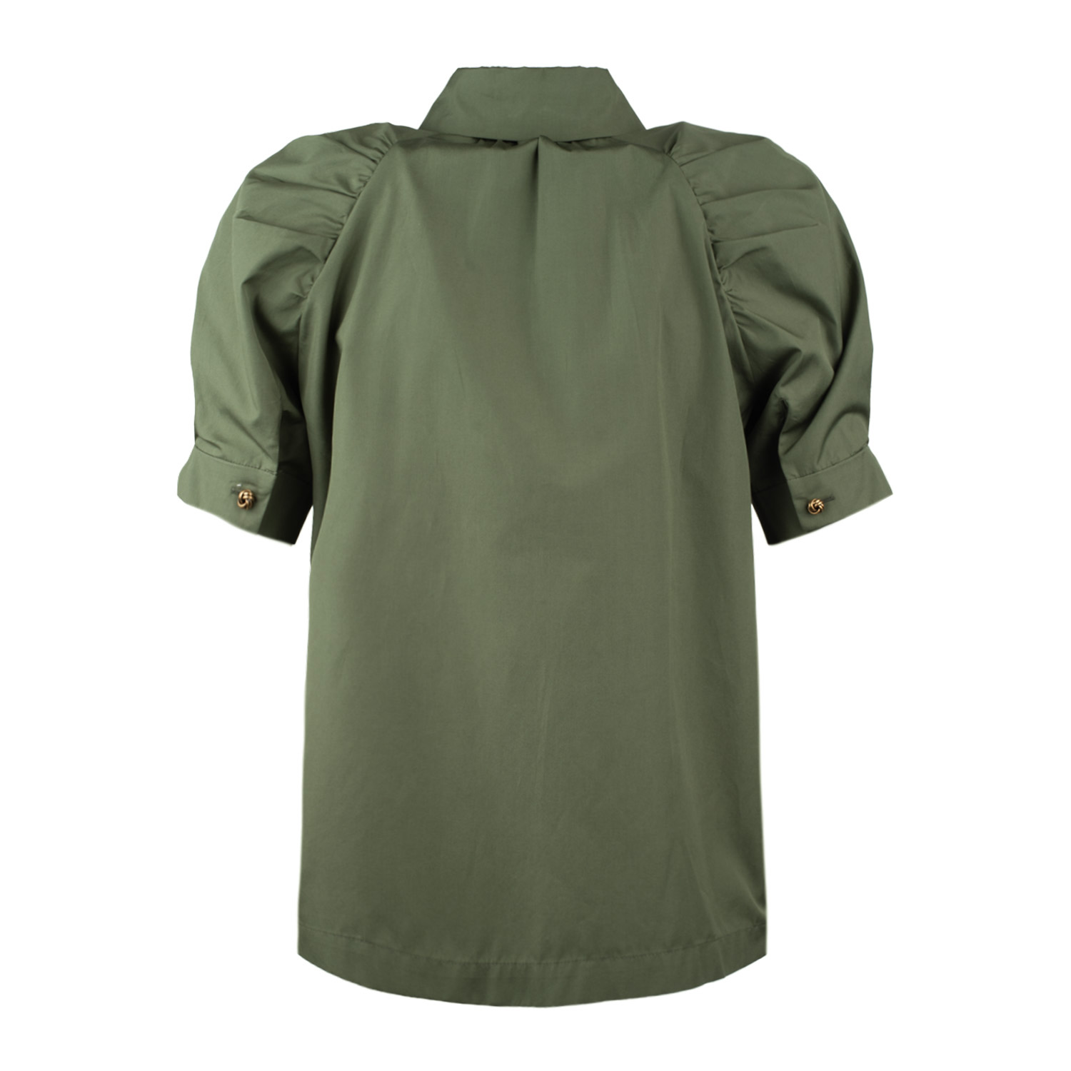 Camicia manica corta 2616111032600 069 MAX MARA STUDIO Verde militare 