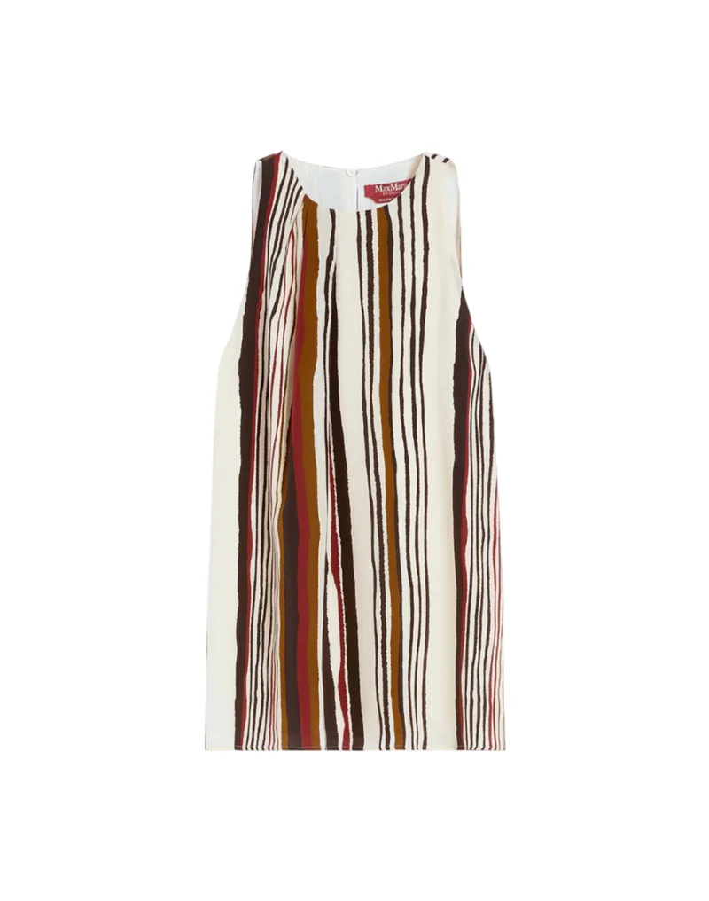 Top smanicato fantasia 2616161022600 001 MAX MARA STUDIO Bianco/nero/col 