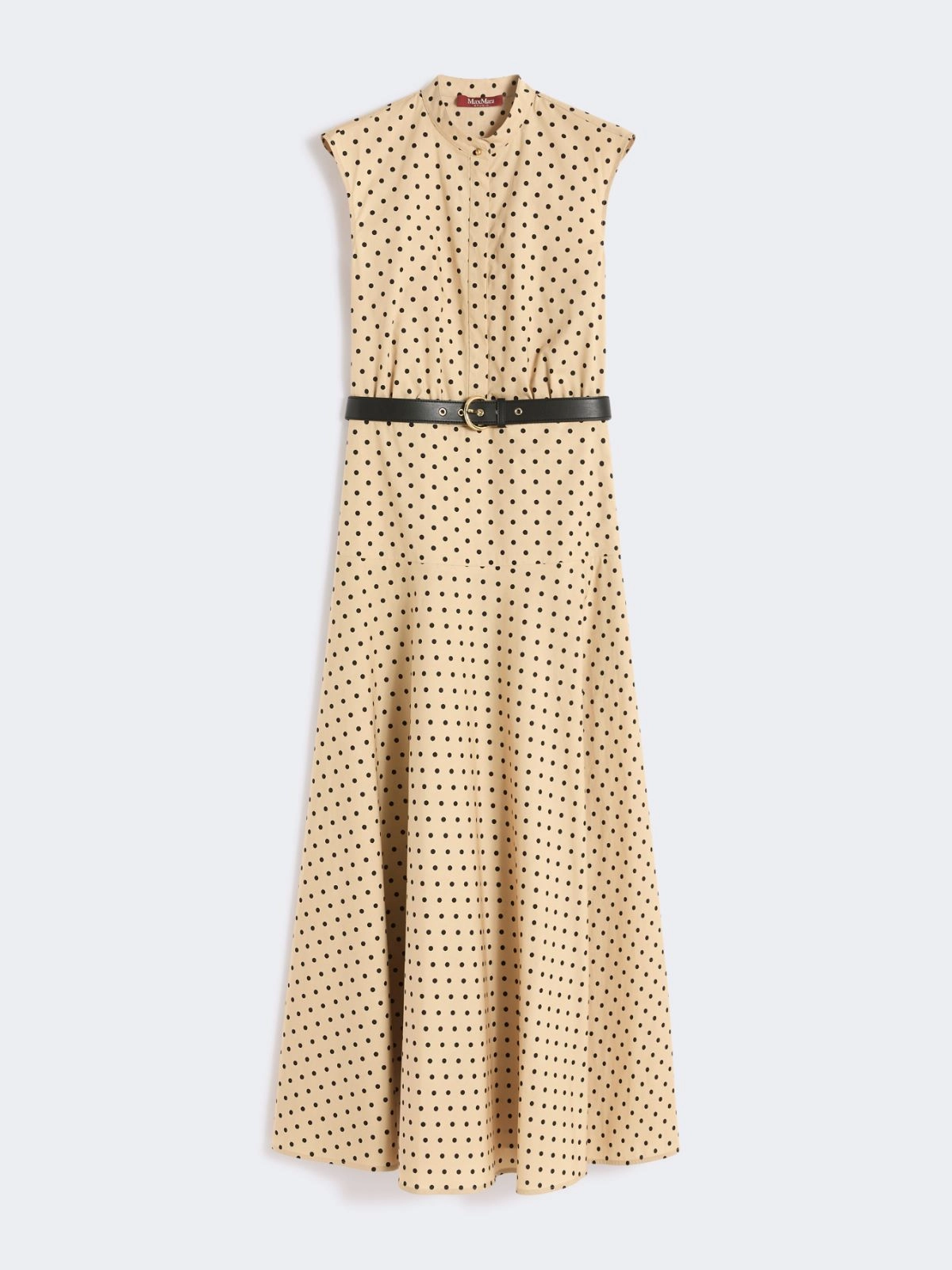 Abito chemisier in popeline stampato 2616221142600 003 MAX MARA STUDIO Coloniale/nero 