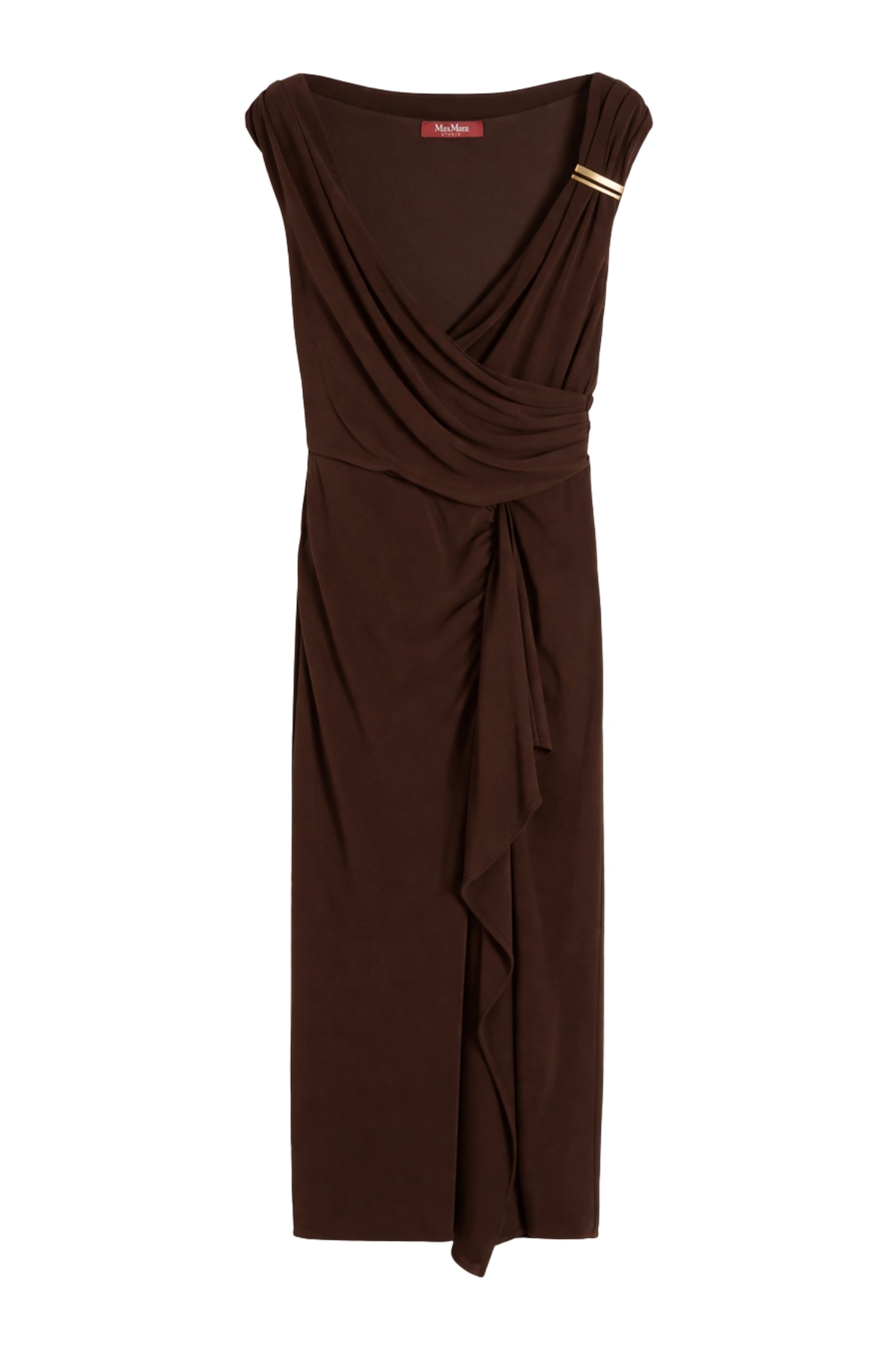 Abito in jersey smanicato 2616621012600 002 MAX MARA STUDIO Argilla 