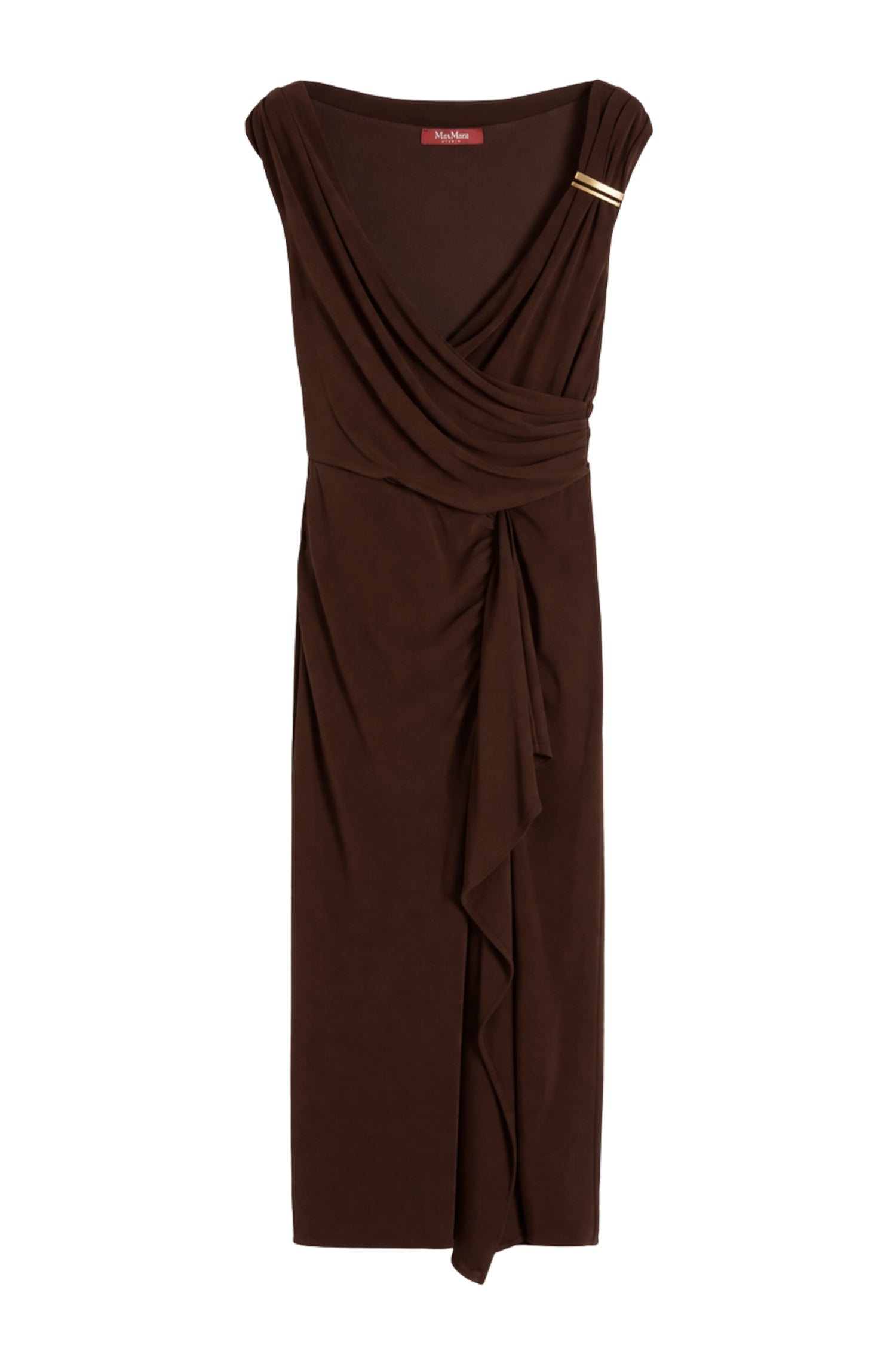 Abito in jersey smanicato 2616621012600 002 MAX MARA STUDIO Argilla 