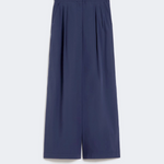 Pantalone ampio in popeline di cotone 2615131142600 008 MAX MARA WEEKEND Blu 