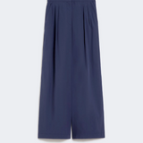 Pantalone ampio in popeline di cotone 2615131142600 008 MAX MARA WEEKEND Blu 