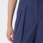 Pantalone ampio in popeline di cotone 2615131142600 008 MAX MARA WEEKEND Blu 