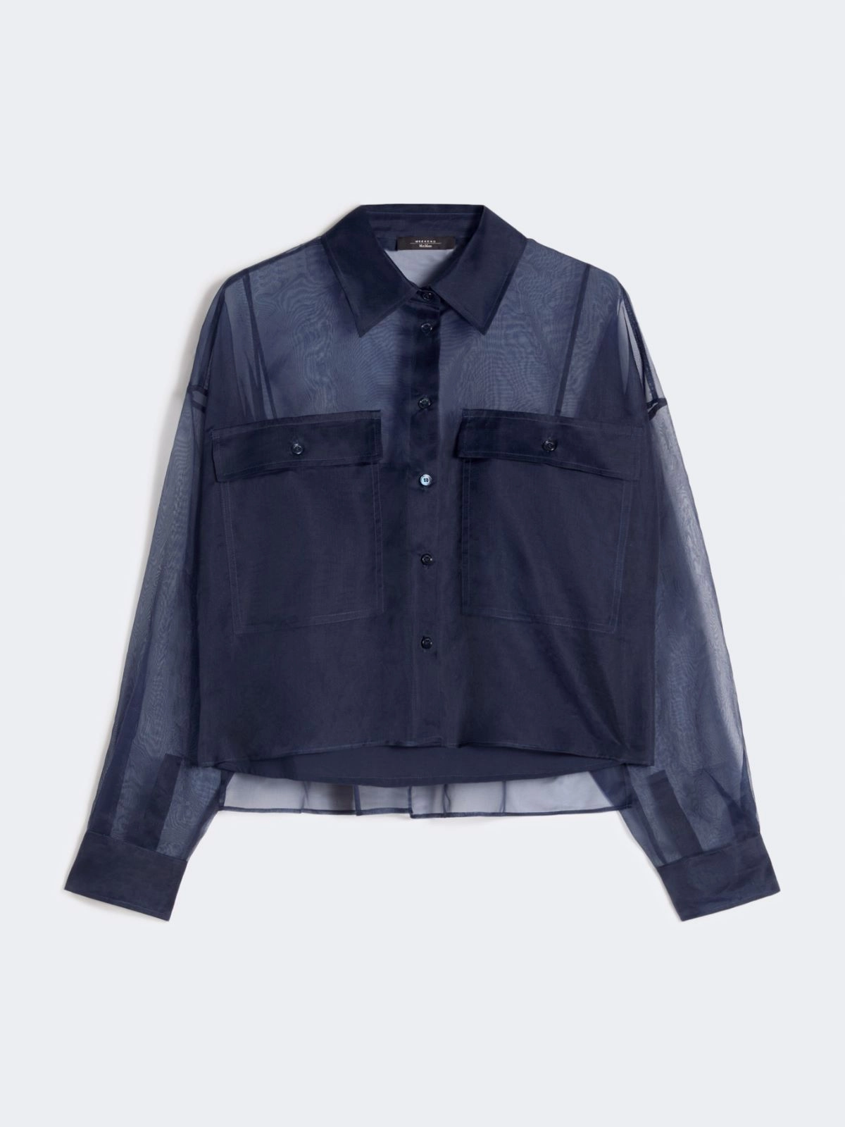 Camicia in organza di seta 2615261012600 004 MAX MARA WEEKEND Blu 